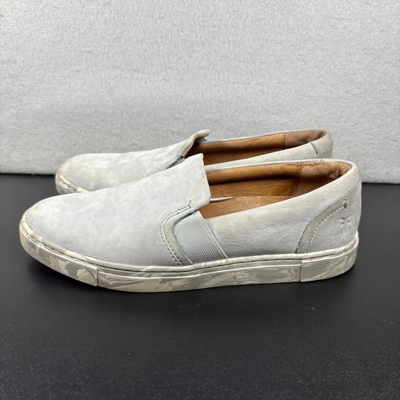 Frye Shoes - Frye Women's Shoes Size 6M Flats Sneakers Gray Ice Nubuck Marbled Slip On Casual